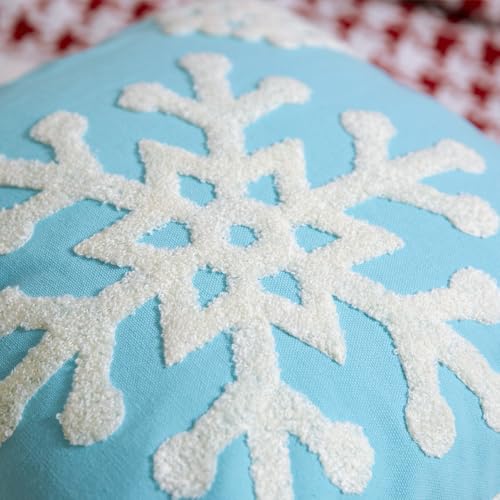 Elife Pillow Covers, Winter Decor Christmas Pillow Covers 18 * 18 Set of 2 - color: Blue