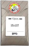 10 Organ 15X1ST Titanium (PD) Sharp or Ball Point Flat Shank Home Embroidery Machine Needs with Large Eye ~ Multiple Sizes! (80/12)