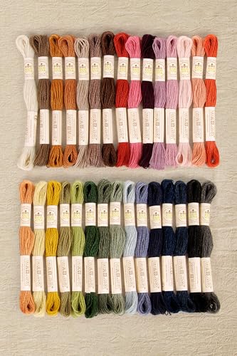 DMC Eco Vita Collectors Box - Naturally Dyed Organic Wool Thread - 30 Count
