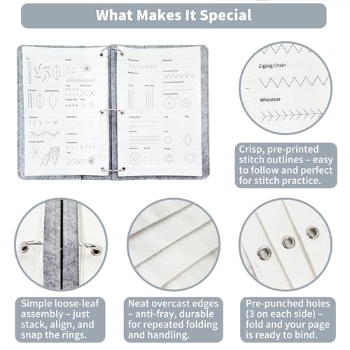 NIUGRECF Embroidery Stitch Book with Complete Tools & Step-by-Step Guide