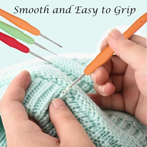 Yarniss 10Size Small Crochet Hooks, Ergonomic Crochet for Thread 0.5~2.75mm - size: 10 Size(0.5~2.75mm)