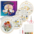 Huacan Embroidery Kit for Beginners with Tutorial Video & Gift Box - color: CXTZ-508