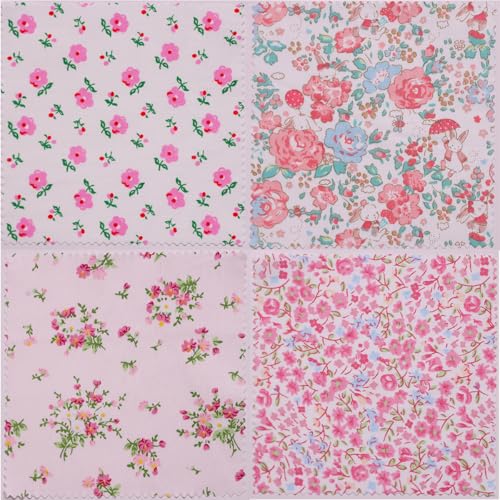 Nodsaw Floral Print Cotton Charm Pack, 5 inch Precuts Quilting Fabric Bundle, 5" Quilt Charm Squares - color: Floral