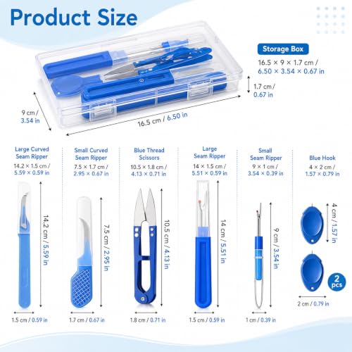 7 PCS Seam Rippers for Sewing, Thread Remover Tool with Storage Case