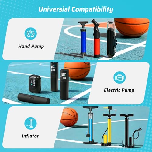 Pumteck 20pcs Ball Pump Inflation Needles with Portable Storage Case