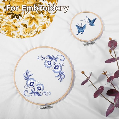 100% White Cotton Fabric 5 Yards 59 Inches Wide Cotton Quilting Fabric by The Yard, Soft Embroidery Muslin Fabrics for Sewing Material Apparel Cloth - color: White, size: 5 Yards
