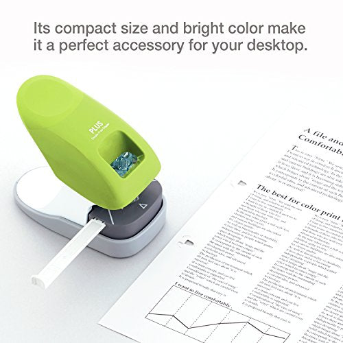 Plus Paper Clinch Desktop Staple-Free Stapler, Blue - color: Premium Blue