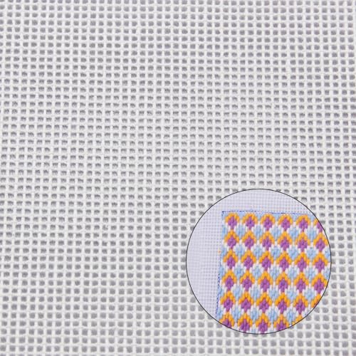 1Pack White Needlepoint Canvas, Polyester Cotton Mesh Canvas Sheets, 14 Mesh Blank Embroidery Canvas Sheets for Knit and Crochet Projects(36 x 63 Inch)