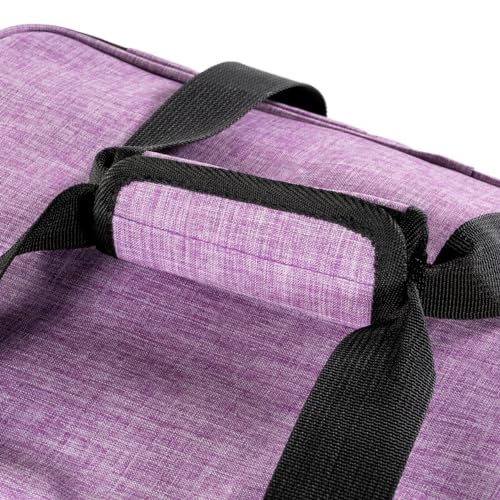 LOLE Yarn Organizer Tote – Large Knitting & Crochet Storage Bag with Clear Top, Dividers, Grommet Yarn Feed & Accessory Pockets – Portable Craft Project Bag