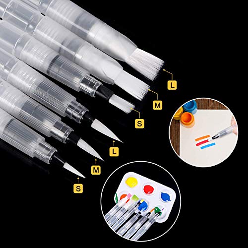 UPINS 12 Piece Water Color Brush Pen Set for Watercolor Paint Markers - style: Style-12