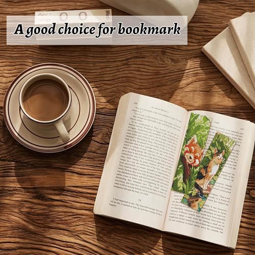 NEGEKFKX 6 Pcs Animal Cross Stitch Bookmark Kit for Adult Beginners - color: Cross stitch bookmark-10