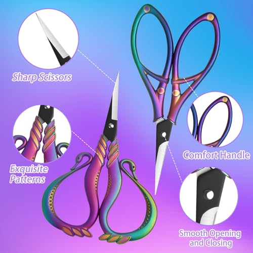 AQUEENLY Embroidery Scissors Matte Small Sewing Scissors for Fabric Cutting