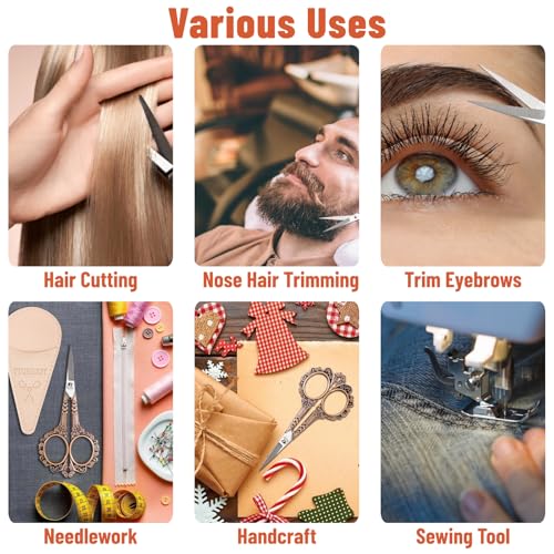 Copper All Purpose Scissors with Sheath, Sharp Sewing & Embroidery Scissors for Office, Home & School - color: Copper