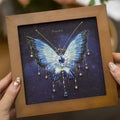 Bead Embroidery Kit for Adults with Instructions Video and Gift Box - color: Blue-Intermediate