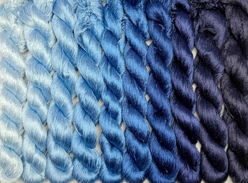 100% Mulberry Silk Embroidery Thread 10 Colors 22m Each (56) - color: 56