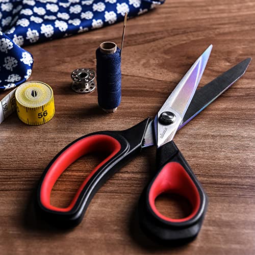 LIVINGO Sewing Scissors Set 8.5" Titanium Fabric Shears 3 Pack - style: Sewing Scissors Set