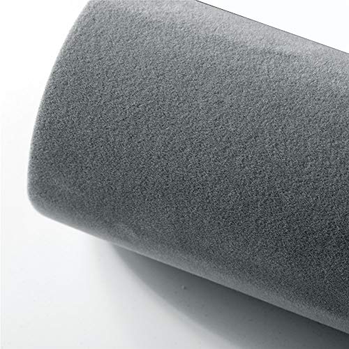 Mesheshe 2PCS Self Adhesive Felt Sheets, DIY Felt Adhesive Sheet for Art & Crafts, Peel and Stick Felt for Drawer/Jewelry Box Felt Liner, Solid Color Felt Wallpaper (14.6" x 39.4", Grey) - color: Gray