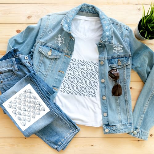 Yousoontic 8 Pcs Plastic Sashiko Stencil Sashiko Template, Novel - style: Novel Style
