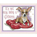 ITSTITCH Stamped Cross Stitch Kits for Beginners Full Range of Cross Stitching Preprinted Pattern for Kids or Adults, DIY Needlepoint Starter Kits (Sitting Dog 10.3x7.9 inch) - color: Sitting Dog 10.3x7.9 inch