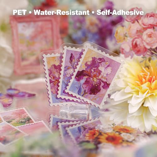 120 Pcs Vintage Floral Stickers for Scrapbooking and Journaling - color: Floral Dream