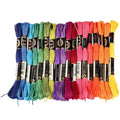 18 Skeins 157.5 Yards Colorful Cross Stitch Floss for Sewing DIY - color: Vibrant Colors
