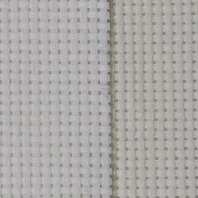 KCS 2 pc of 15" x 18"(38cmx45cm) 11 Count Cross Stitch Cotton Aida Cloth Needlework Fabric Box (Antique White+Cream,11CT) - color: Antique White+cream, size: 11CT