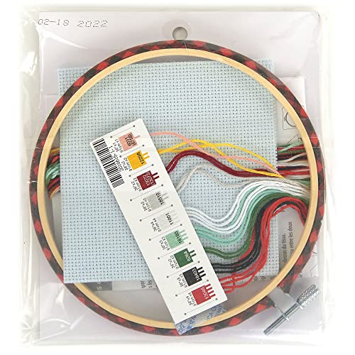 Dimensions Truck Gnomes Counted Cross Stitch Kit, 6" D, Blue,Red 6 - color: 14 Cnt. Light Blue Aida,