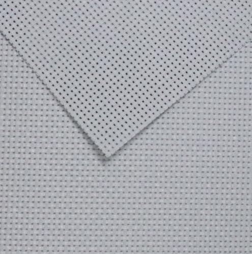 KCS 19" x 28"(48cmx72cm) 11CT Counted Cotton Aida Cloth Cross Stitch Fabric (Light Grey) - color: Light Grey