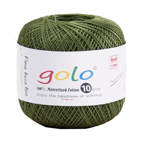 golo Crochet Thread Crochet Yarn for Crocheting Yarn for Hand Knitting 207 - color: 207 Green
