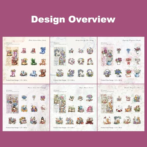 120 Pcs Vintage Garden Stickers for Scrapbooking and Journaling - color: Twilight Garden