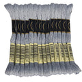 LE PAON Embroidery Floss, 14-Pack Six Strands 100% Long Staple Cotton Embroidery Thread, 8.7-Yard，Color Number：159, Light Grey Blue - color: 159