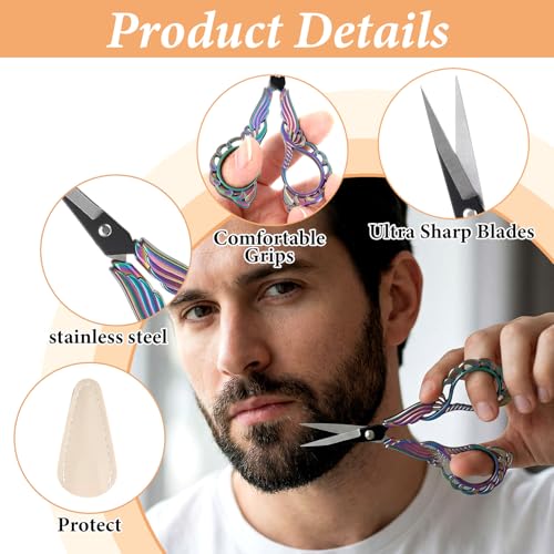 2PCS Sewing Embroidery Scissors, 4.5Inch Small Crafting Scissors