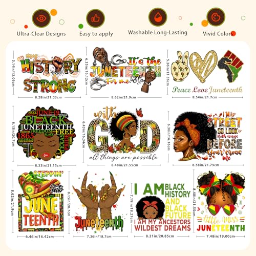Black Girl Iron on Transfers Heat Transfer Viny 21pcs - color: Fall-20