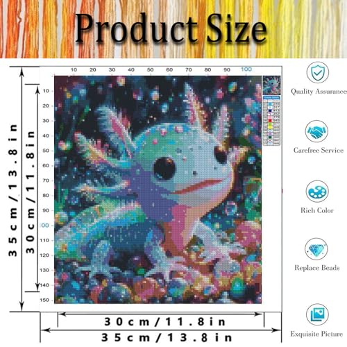 Tiwabb Salamander Stamped Cross Stitch Kits for Adults Beginners - color: Salamander
