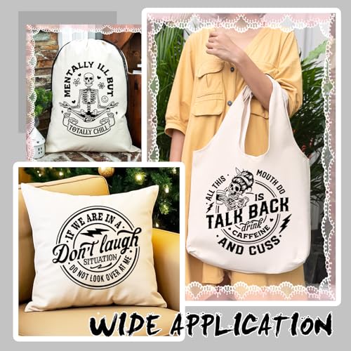 Dazoratix Skull Iron on Transfers - 30 Pcs Snarky Skulls Ready to Press Sarcastic Funny Heat Transfer Stickers Adult Humor Patches for T-Shirts DIY Crafts Women Clothing Appliques Pillow Decorations - size: 30 Sheets, style: Sarcastic Skull