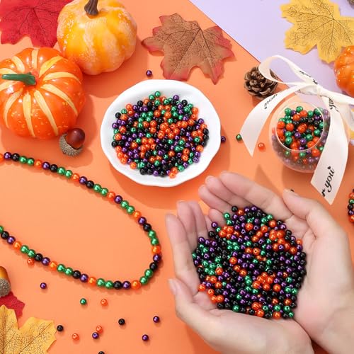 DUQGUHO Halloween Beads for Jewelry Making, 6mm Halloween Charms - color: halloween, size: 6mm