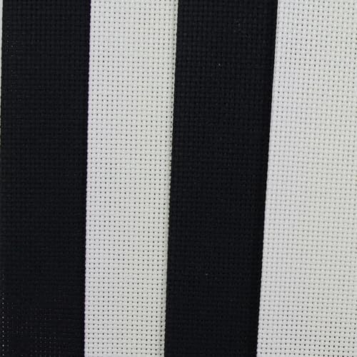 KCS 4/6 pc of 12" x 18"(30cmx45cm) 18CT Counted Cotton Aida Cloth Cross Stitch Fabric (4 pc, Antique White+Black) - color: Antique White+black, size: 4 pc