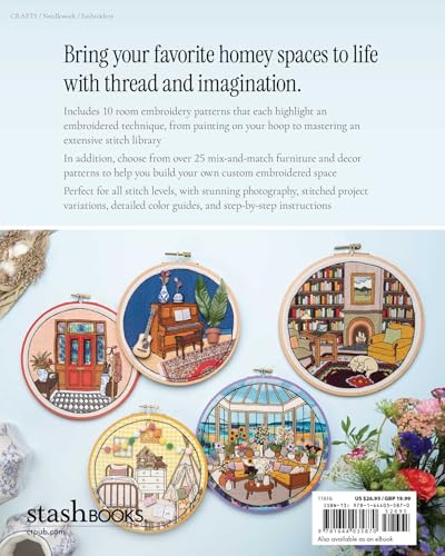 Embroidered Interiors: Stitch 11 Charming Spaces; Skill-Building Techniques