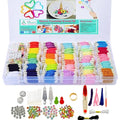 Athena's Elements 276Pcs Embroidery Kit, Cross Stitch Kits, Friendship Bracelet String Kit with Organizer Box-Included 100pcs Friendship Bracelet Floss Thread, Cross Stitch Kits, Gifts