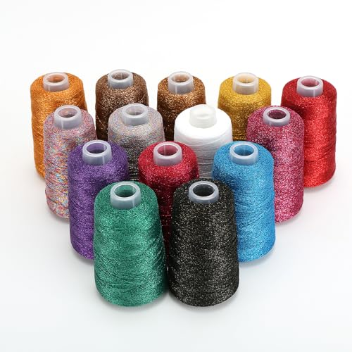 Metallic Crochet Thread, 80g Lurex Yarn for Charms(Black Gold) - color: Black Gold