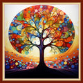 Findvoor Stamped Cross Stitch Kits for Beginners Full Range of Cross Stitching Embroidery Pattern for Adults, 11CT DIY Needlepoint Embroidery Starter Kits-Magic Tree 17.7x17.7 inch - color: StampedKits 22