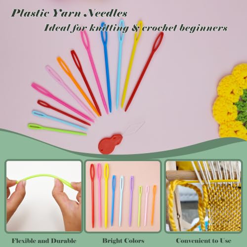 DeliaVo 49 Pcs Assorted Yarn Needles,Tapestry & Darning Needles for Yarn - color: Colorful 49Pcs