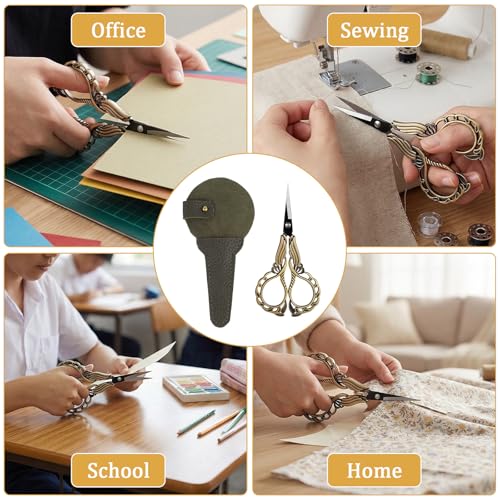 Sharp Detail Scissors, 4.5Inch Small Sewing Scissors with Cover