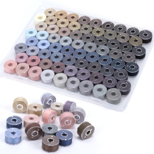 72 Pcs Pre-Wound Bobbins Sewing Thread 72 Colors (Morandi) - color: Morandi