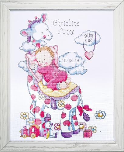 Tobin Giraffe Girl, 11 x 14 Counted Cross Stitch Kit, Multi