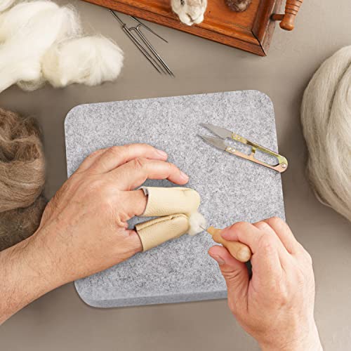 FCENDS Needle Felting Mat, 100% Natural Wool Needled Felting Pad, 6x6x1 inch Eco-Friendly Felting Block, Thick and Firm (6"x6") - size: 6"x6"