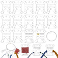 BENECREAT 50 Pcs Floss Drops, Rectangle Acrylic Embroidery Floss Bobbins with 1 Pcs Iron Hanging Ring, Sewing Thread Winding Boards for Embroidery Floss Organization and Sewing Crafts - size: Rectangle