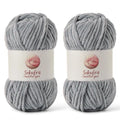 Chenille Yarn for Crocheting Size 5 Bulky Yarn 2 Pack Grayish - color: 2 Grayish