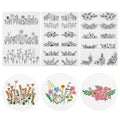 3 Sheets Floral Water Soluble Embroidery Patterns Stabilizers