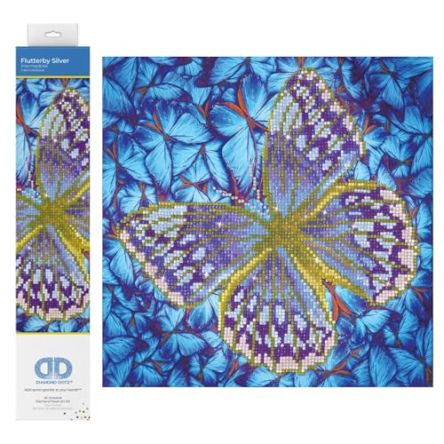 DIAMOND DOTZ Flutterby Silver Butterflies Diamond Painting Kit Adults